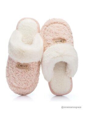Fuzzy Memory Foam Slippers Warm Cozy Anti-Slip Indoor House Shoes